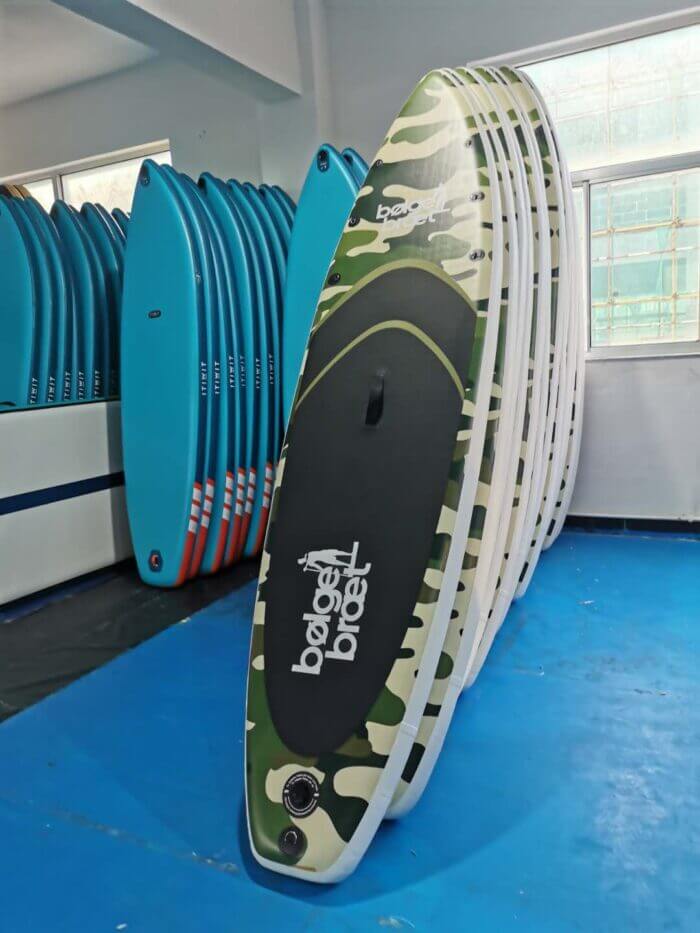 SUP board inflatable product water sport green camouflage